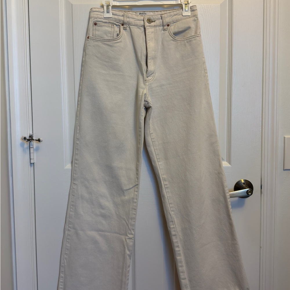 Stradivarius Cream Flare Women's Jeans